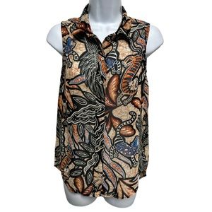 H&M Sleeveless Button Down Blouse Size 2